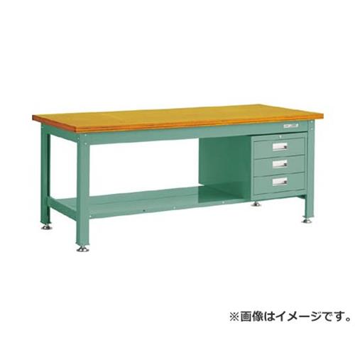 TRUSCO DW型作業台 1800X900XH740 3段引出付 DW1809D3 [r21][s9-039]｜ミナトワークス
