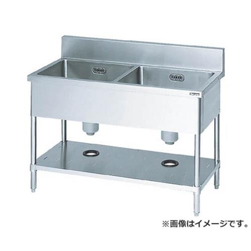 マルゼン ニ槽シンク1200×450×800(導管付) BS2124 [r21][s9-833] その他-DIY・工具-安全・保護用品