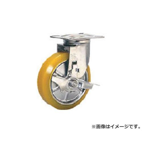 シシク ステンレスキャスター 制電性ウレタン車輪自在ストッパー付 SUNJB150SEUW [r20][s9-030]｜ミナトワークス