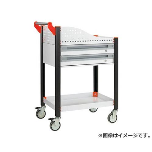 TRUSCO カスタムワゴン 浅型2段引出・浅棚板付 ホワイト TAC648AERW [r20][s9-032]｜ミナトワークス
