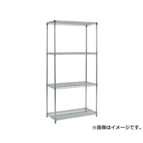 TRUSCO スチール製メッシュラック W1205XD457XH1838 4段 TME6444 [r20][s9-031]