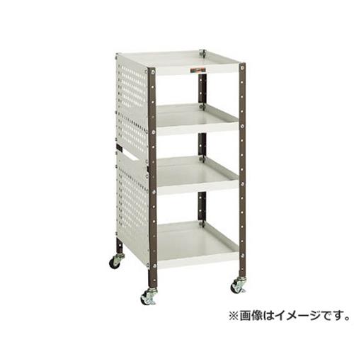 TRUSCO V型物の具手押し車 350X420XH798 4段 Pダイアログボックス付 VS1P2 [r20][s9-030] ワゴン・ラック-花・ガーデン・DIY
