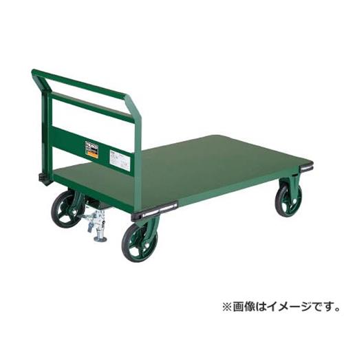 TRUSCO 鋼鉄製運搬車 1200X750 ハンドル側自在車 鋳物車輪 LS付 OH1RSS [r21][s9-833]｜ミナトワークス