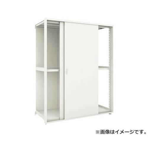TRUSCO M2型棚 背板・引違扉付 W1200XD595 3段 継ぎ合わせる M26463SKB [r21][s9-034]