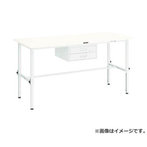 TRUSCO RAEM型高さ自然調整御役目台 1800X750 2段引出付 GN色 RAEM1800F2 [r21][s9-033]