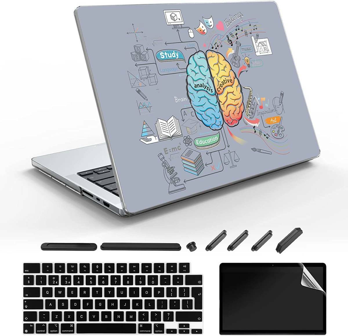 MacBook Pro 14in入れもの A2442 プラスチックノートパソコンハードシェルカバー 目立つ 他の人とかぶらない マック読みもの 労働者階級 パソコン入れもの パソコン押しかぶせる パソコン入れもの マイコン保護すること 汚れた状態押しとどめる 脳ミソ 知恵袋 brain 人並み外れた青写真 防塵 超現実主義 現品のみ 1点もの 店卸し資産有 即納