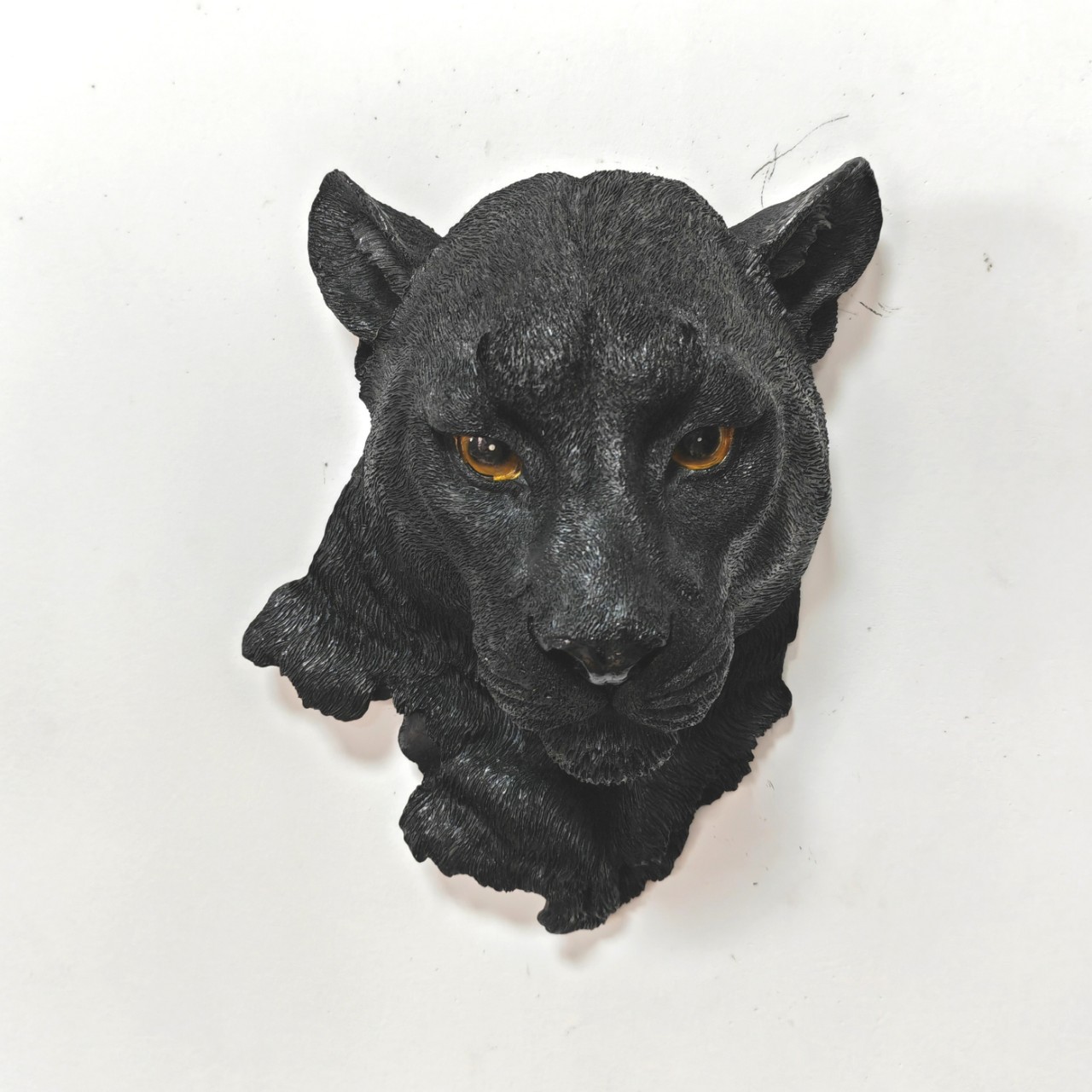 売れてます。大型上端飾りつけ飾りつけかざり付ける (黒豹 黒いことヒョウ)Wall Indoor Outdoor Decor Living Room Bedroom Sculpture Black Head, Scandinavian Style Jamaica Animal  (Black Panther)