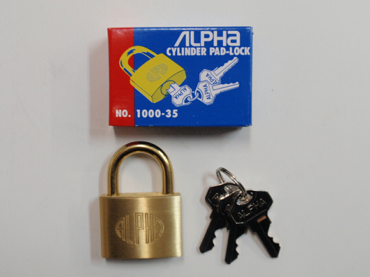 楽天市場】ALPHA アルファ シリンダー 南京錠 No.1000 40mm 同一