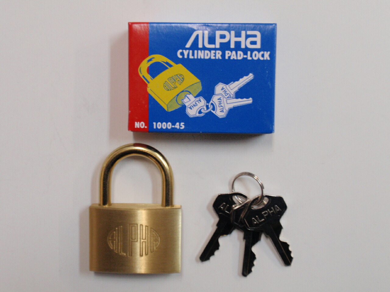 楽天市場】ALPHA アルファ シリンダー 南京錠 No.1000 60mm 異