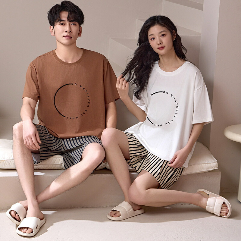 カップル ペア 結婚祝い パジャマ 半袖 夏 男女2着 ペア パジャマ セット 春夏 レディース メンズ ルームウェア パジャマ ペアパジャマ ギフト おしゃれ プレゼント スウェット 上下セット 部屋着 カップル お揃い プレゼント ペアルック シンプル カジュアル