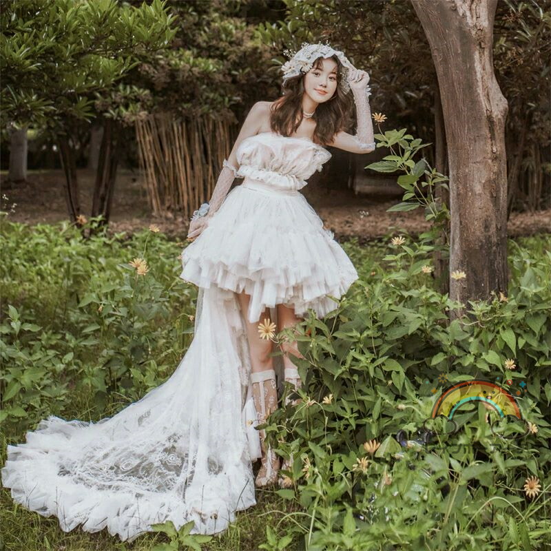 ウェディングドレス ミニドレス 大きいサイズ 二次会 結婚式 花嫁 パーティードレス ブライダル 演奏会 披露宴 発表会 コンサート フォーマル 前撮り 海外挙式 ピアノ 小さいサイズ トレーン エレガント トレーン