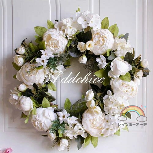 楽天市場】リース ドライフラワー [マカロンブルー cm1624-a]直径30cm