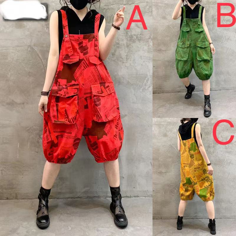 オーバーオール レディース 夏 ショートパンツ 五分丈 カジュアル 可愛い レディースオーバーオール サロペット デニムサロペット ひざ丈 ショートオーバーオール デニムオーバーオール レディースデニム レディース春物 体型カバー かわいい オシャレ SLTD037(3色M-2XL)
