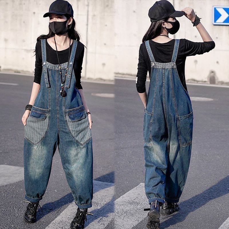 オーバーオール レディース デニムサロペット オールインワン サロペット デニム ロングパンツ パンツ ロング ゆったり つなぎ おしゃれ ベルシー サロペ 韓国ファッション 20代 30代 40代 人気 カジュアル おーばーおーる レディースオーバーオール LPEA028(M-2XL)