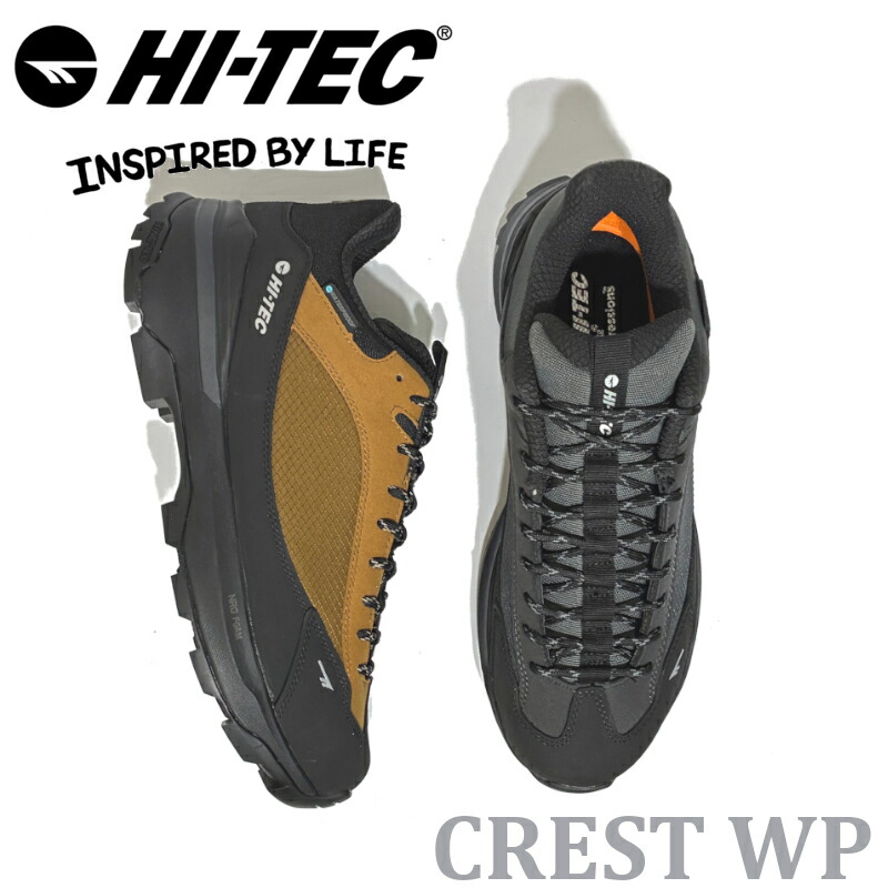 【新入荷】ハイテック HI-TEC クレスト WP CREST WP ローカットトレッキングシューズ 透湿防水 ブラック・チェスナット