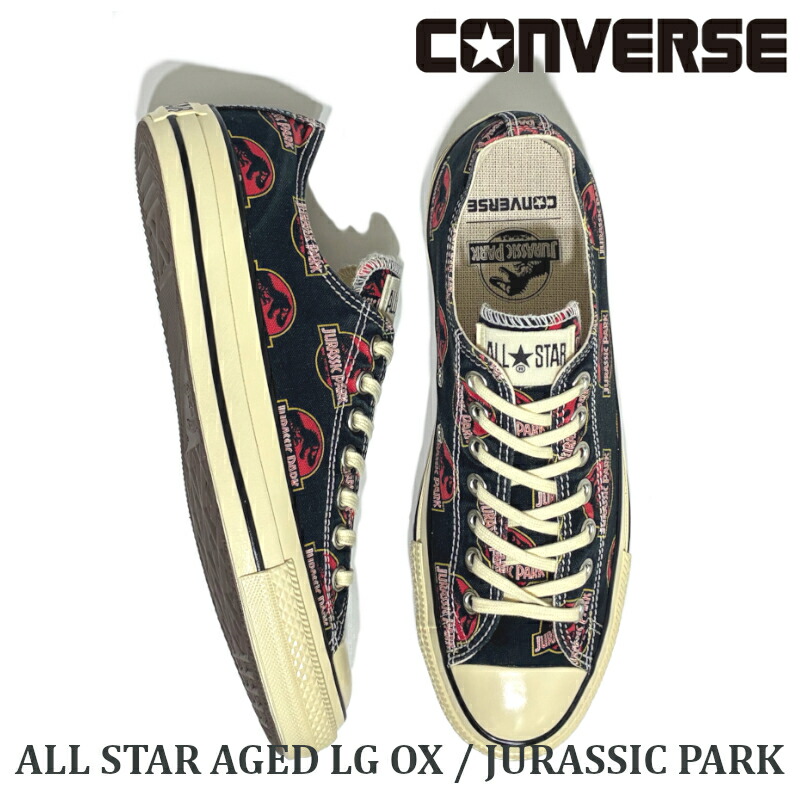 【新入荷】コンバース CONVERSE オールスター エイジド LG OX ジュラシック・パークブラックデニム画像