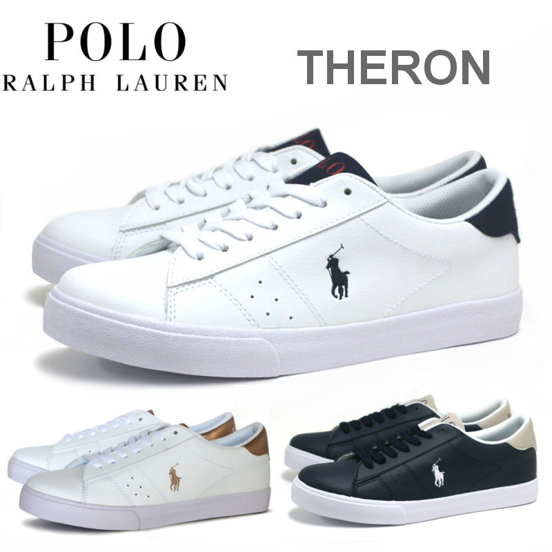 楽天市場 新入荷 ポロ ラルフローレン レディース スニーカー Polo Ralph Lauren Theron ホワイト ネイビー ミネルヴァ楽天市場店