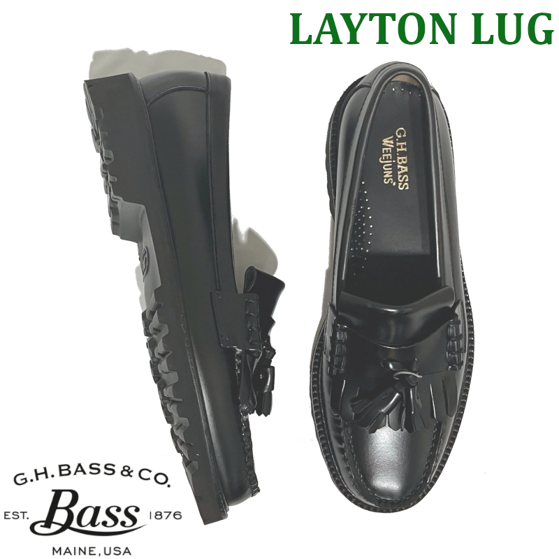 WEejuns LEXINGTON ブラックレザー タッセルローファー G.H.BASS バス ウィージャンズ タッセル ローファー