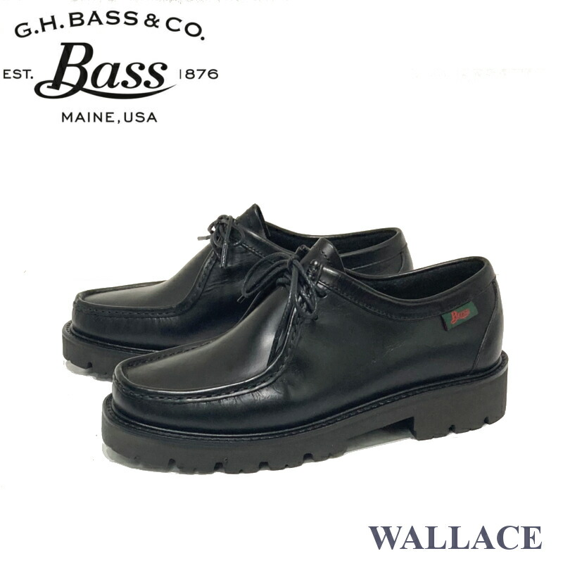 【新入荷】ジーエイチバス G.H.BASS ウォレス チロリアンシューズ レザー ブラック BAZ1M008