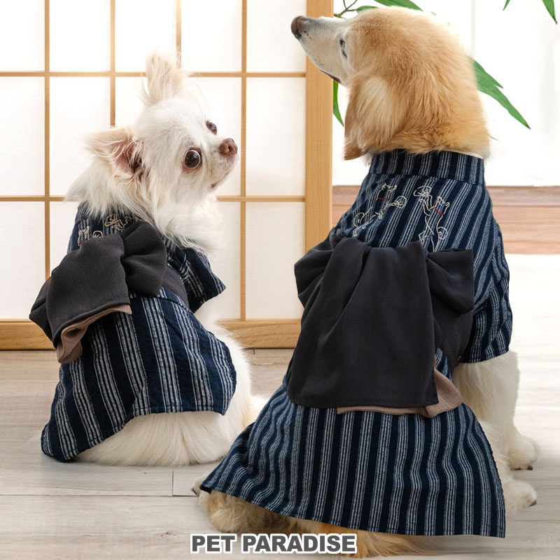 犬 夏服 犬 服 日本画風 犬刺繍 浴衣 小型犬 中型犬 大型犬 | ランキング1位入賞 ネイビー 帯 かっこいい ペット おしゃれ 猫 お祭り 夏祭り ゆかた 和装 和柄 縁日 夏休み 涼しい 夏