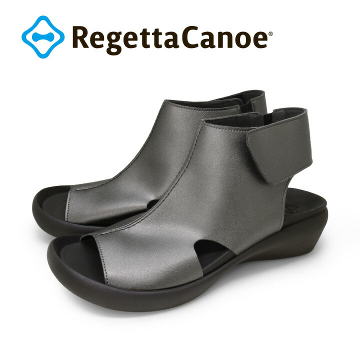 PT10倍キャンペーン開催！20日23時59分まで RegettaCanoe-リゲッタカヌー- CJFW-3521 フラットウェッジヒール ブーツサンダル バックベルト サンダル ローヒール 美脚 エレガンス 履きやすい 疲れにくい