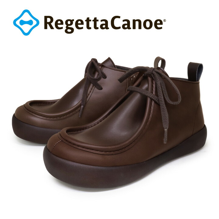 PT10倍キャンペーン開催！20日23時59分まで RegettaCanoe -リゲッタカヌー- CJGS-1305 ワラビーブーツ レディース レースアップ ローヒール 履きやすい 歩きやすい モカシン