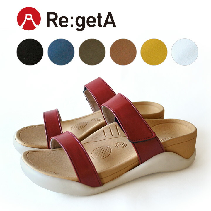 Re:getA ダークブルー サンダル　25.0〜25.5㎝ リゲッタ Re:getA R-279 バックベルト付きグミサンダル