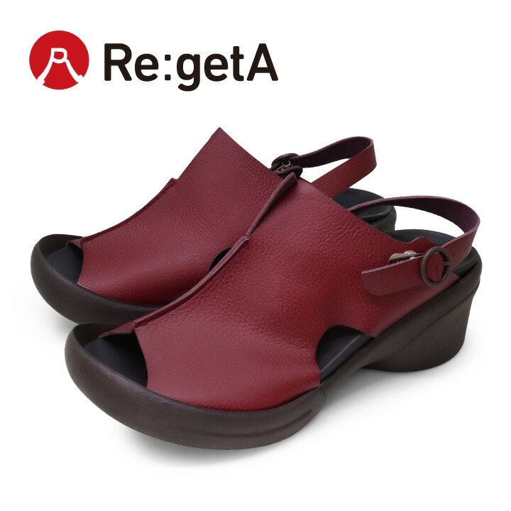 Re:getA -リゲッタ- R-2689 手染め編み込みベルトサンダル 日本製　歩きやすい　履きやすい