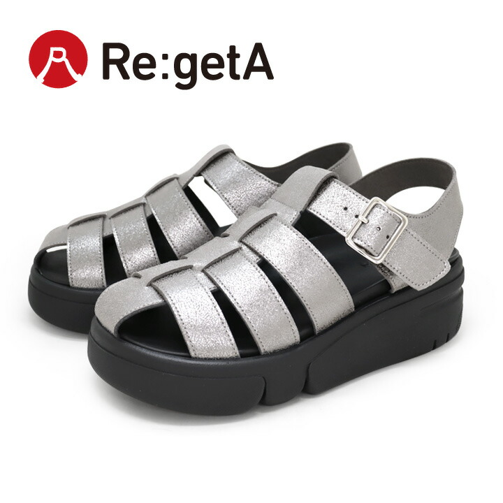Re:getA -リゲッタ-RE-255 軽さ 厚底 グルカ風サンダル レディース 履き分かりやすい 歩き分かりやすい  EVA