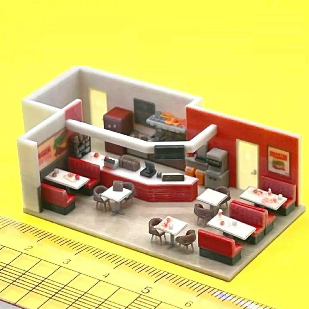 Nゲージ★ワクドナルド★鉄道模型★フィギュアに★1/64より小★ジオラマに Nゲージ☆ワクドナルド☆鉄道模型☆フィギュアに☆1/64より小