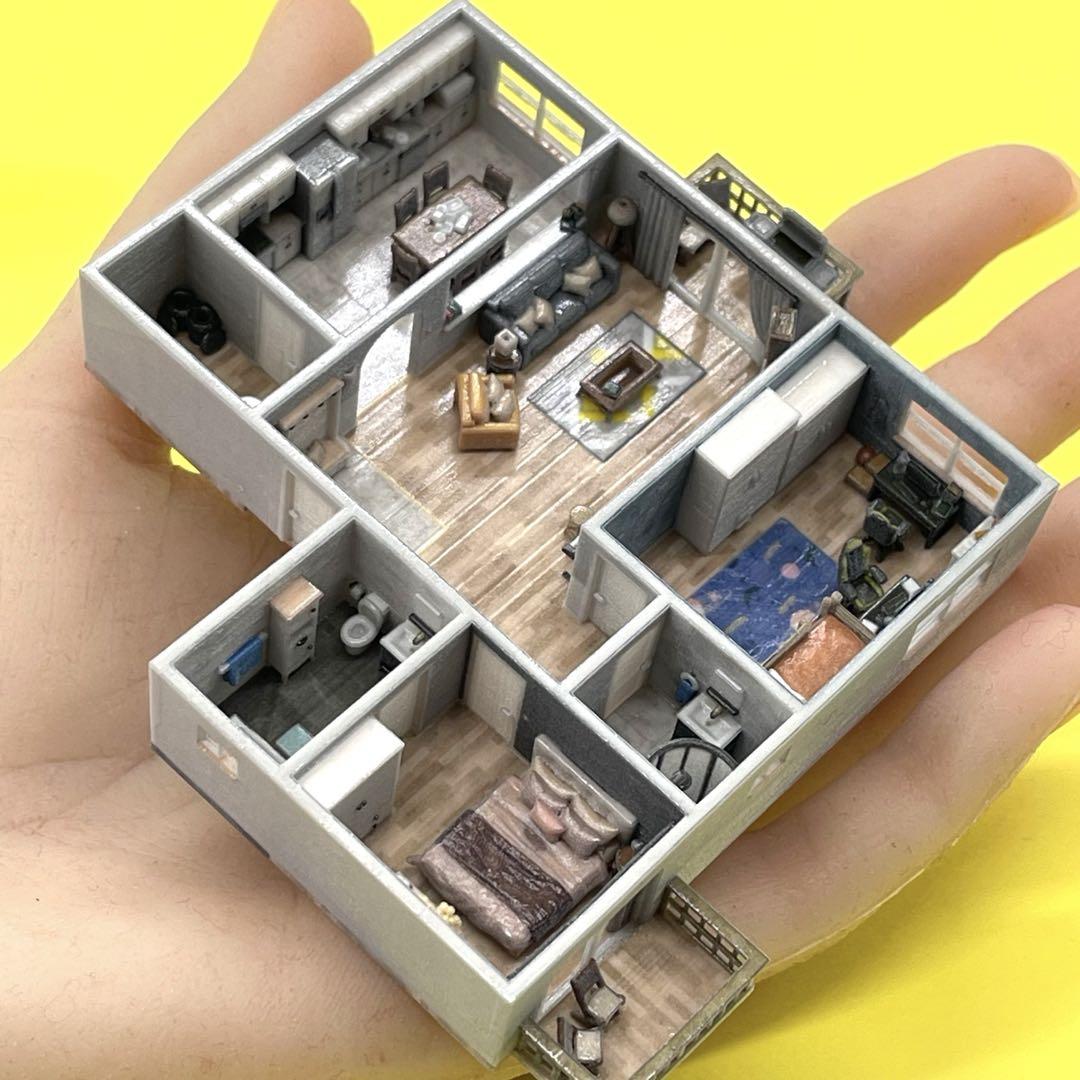 Nゲージ　ワクドナルド　建物　駐車場　ミニチュア　フィギュア　1/64より小 Nゲージ ワクドナルド 建物 駐車場 ミニチュア フィギュア 1/64