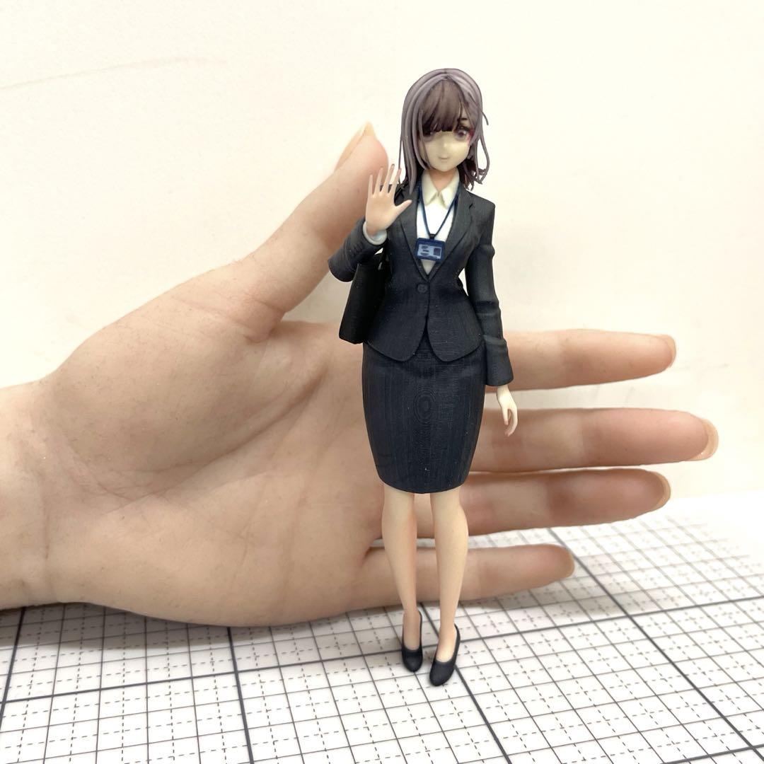 フィギュア 【Q-OL-1-012】 1/12 OL ミニチュア ジオラマ 鉄道模型 住宅模型 モデルカー 食玩 figure 人物 女性 美少女 モデル ファッション フルカラー 塗装済み ３Dプリンター ミニチュアイメージ