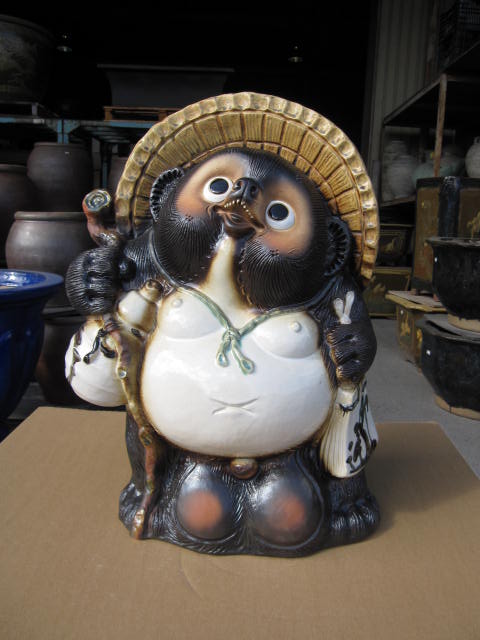 楽天市場】たぬき置物開運狸信楽焼き 福狸置物 開運狸 : 園芸百貨店