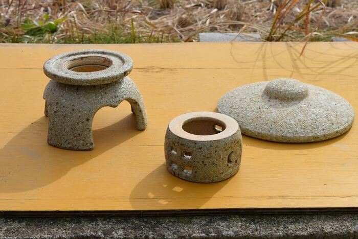 信楽焼陶器 置物 雪見灯籠  高さ４２cm 雪見灯籠 信楽焼 17号 雪見燈篭 灯籠 和風 トウロウ とうろう