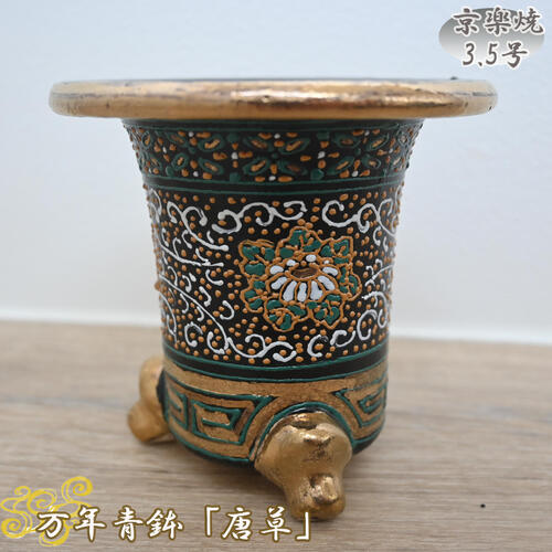 万年青鉢 オモト鉢 龍 楽天市場】現品 高級 国産 万年青鉢 龍 京楽焼 5.5号 植木鉢