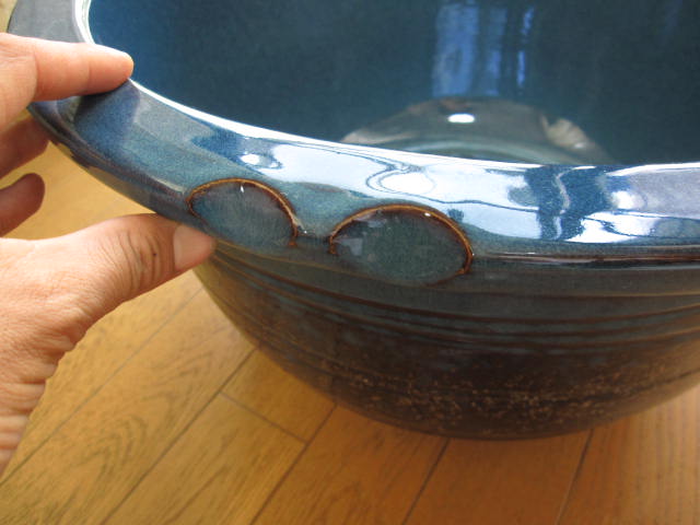 水鉢 信楽焼き 水鉢生子千段水鉢(15号) 睡蓮鉢 水鉢 送料無料