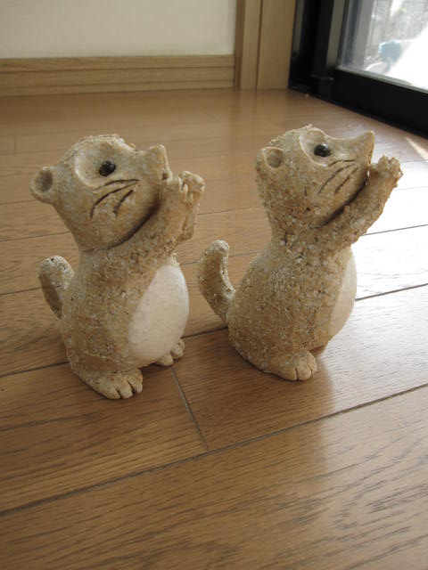 楽天市場】信楽焼き おねがい家族狸親子タヌキ置物 狸 : 園芸百貨店