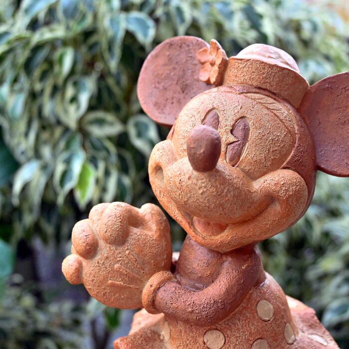 現品ですミニーマウス オーナメントお願い ミニーちゃん置物 Minnieお庭や玄関先に置けます Disney 可愛い置物ディズニー