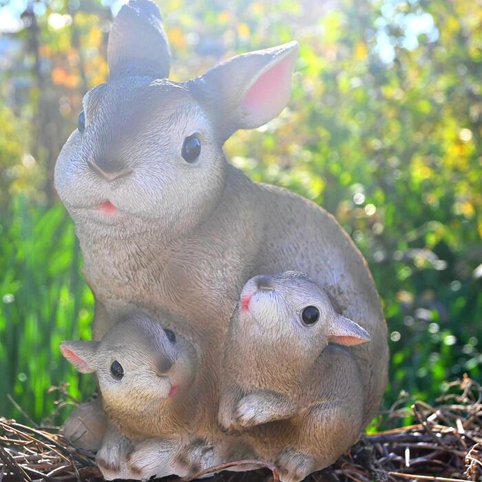 楽天市場】助け合いうさぎ 3匹のうさぎミニ うさぎの置物 置物 可愛い