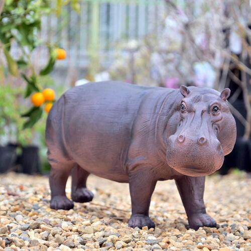 楽天市場】カバ 置物 リアルな かばのオブジェ 動物オーナメント