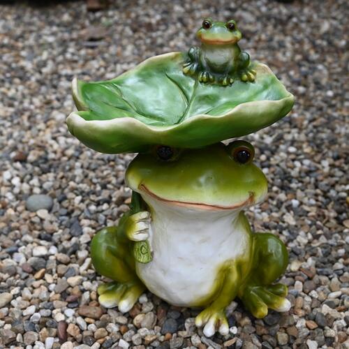おかえりカエル　 かえる置物　蓮の葉　かわいい　カエル　小物入れ