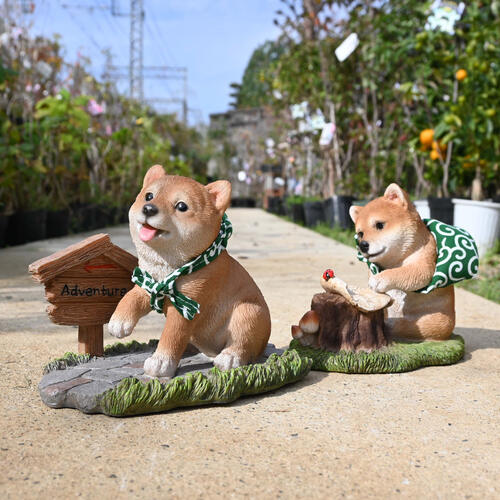 楽天市場】柴犬 アドベンチャー 冒険 モモ 豆柴 置物 小さい置物 楽天市場】柴犬 アドベンチャー 冒険 モモ 豆柴 置物 小さい置物
