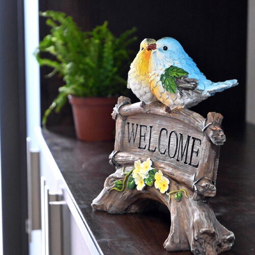 楽天市場】ウェルカムストーン かわいい4羽の小鳥WELCOME 小鳥 鳥 4羽