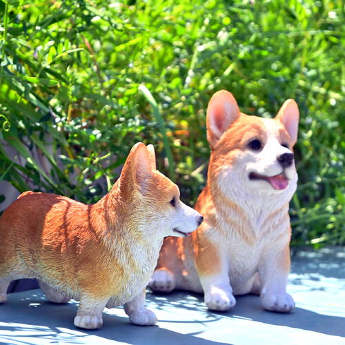 楽天市場】犬の置物 ウエルシュ コーギー お座り ワンちゃん いぬ