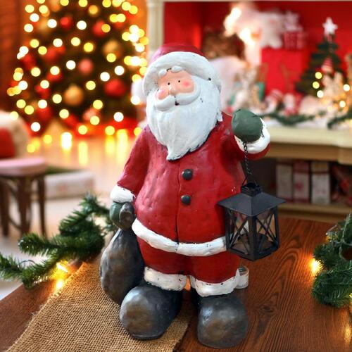 ランタン　メリークリスマス　 サンタさん　サンタクロース　オブジェ クリスマス　玄関　かわいい 雪の降る季節の飾りに。メリークリスマス プレゼントにもぴったりです。