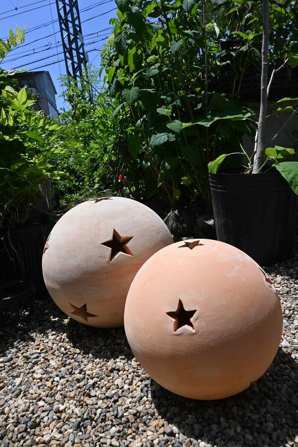 楽天市場】ちりばめられた星 スターガーデンスカルプチャー テラコッタ