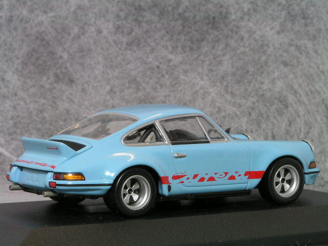 楽天市場 ミニチャンプス 1 43 スケールポルシェ 911 73 カレラrsr 2 8ガルフ ブルー Minicar Olive