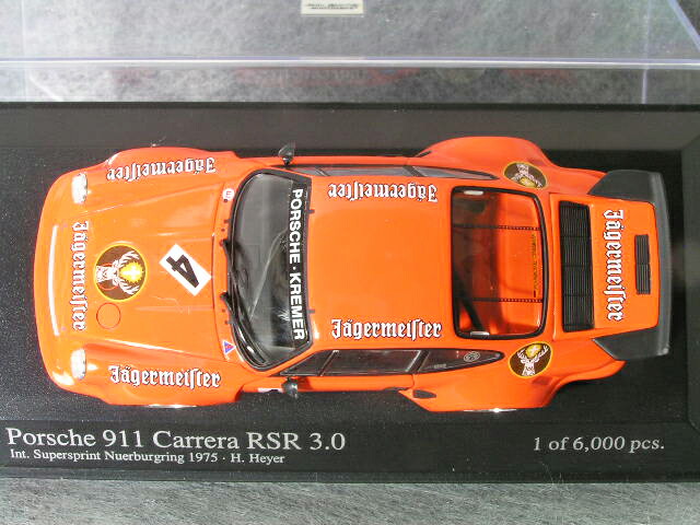 ミニチャンプス1/43ポルシェ911(930)カレラRSR/ニュルブルックリンクGTレースイエガーマイスター#4