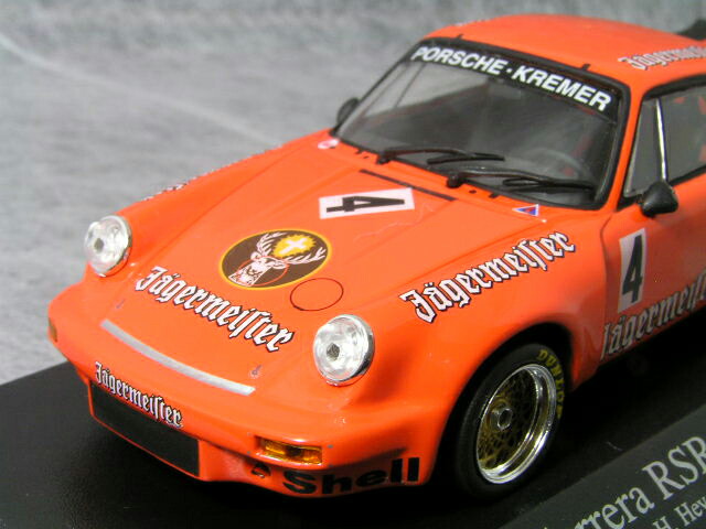 ミニチャンプス1/43ポルシェ911(930)カレラRSR/ニュルブルックリンクGTレースイエガーマイスター#4