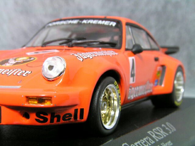 ミニチャンプス1/43ポルシェ911(930)カレラRSR/ニュルブルックリンクGTレースイエガーマイスター#4